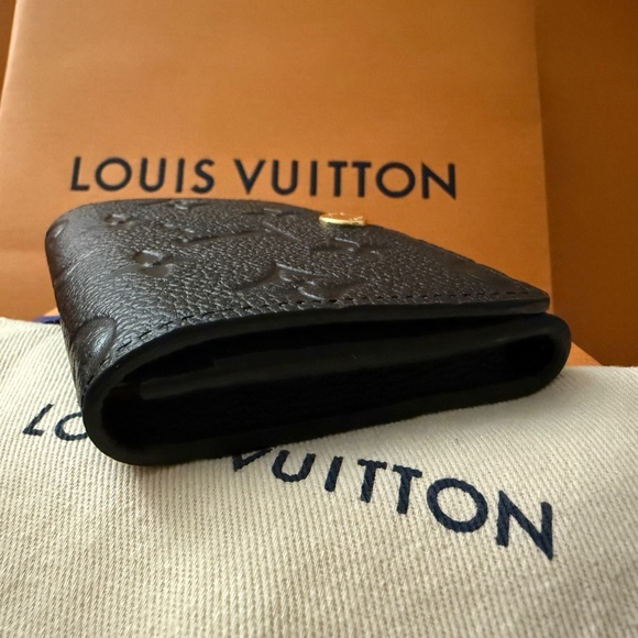 Authentic Louis Vuitton Envelope Card Holder Black Empreinte Leather - Picture 6 of 10